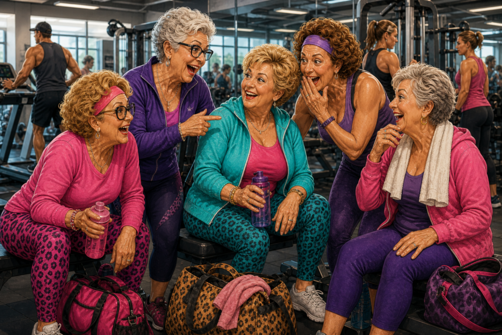 Pensionate in palestra, immagine generata da AI